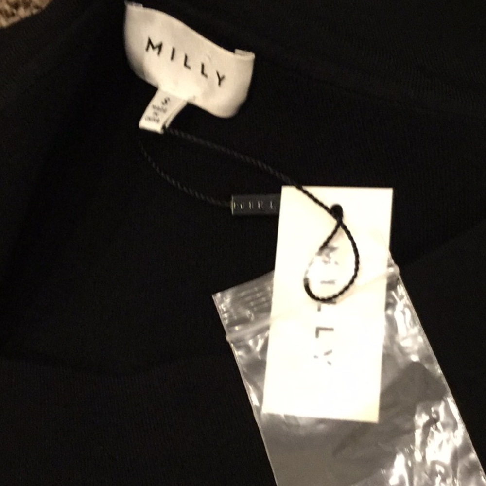 Milly Off-the-Shoulder Mermaid Midi Dress, Black - Picture 6 of 7